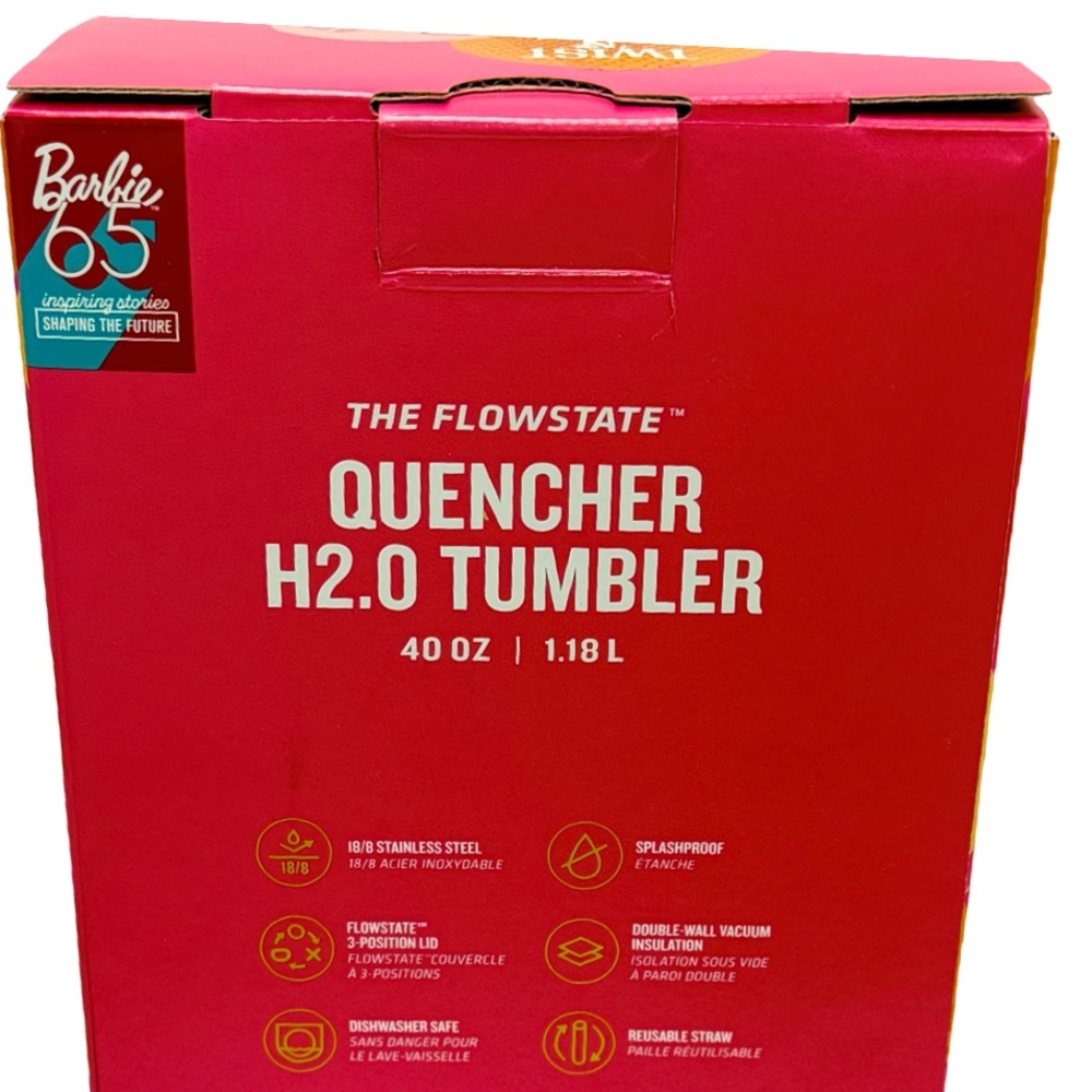 New Stanley Tumbler x Barbie 60s Twist 'N Turn 40 oz Quencher - Picture 10 of 10